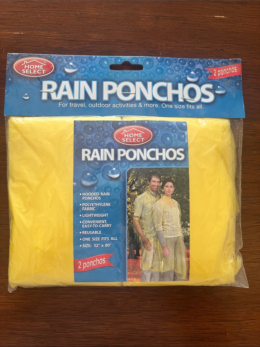Yellow rain ponchos- set of 2